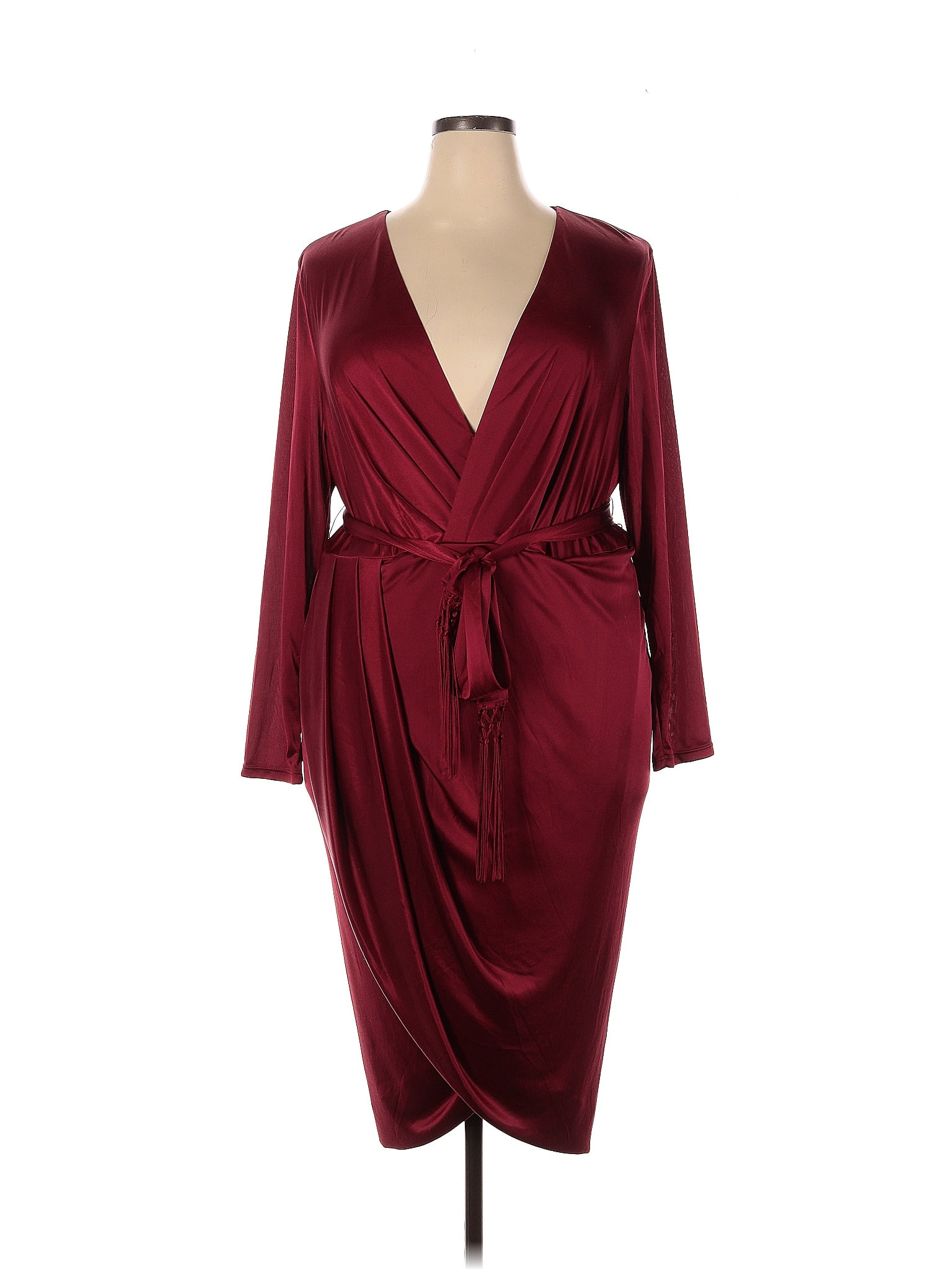 Altuzarra for Target 100 Polyester Burgundy Cocktail Dress Size 2X