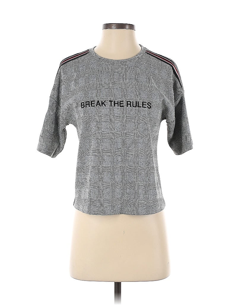 Castro Gray Short Sleeve Top Size M - photo 1