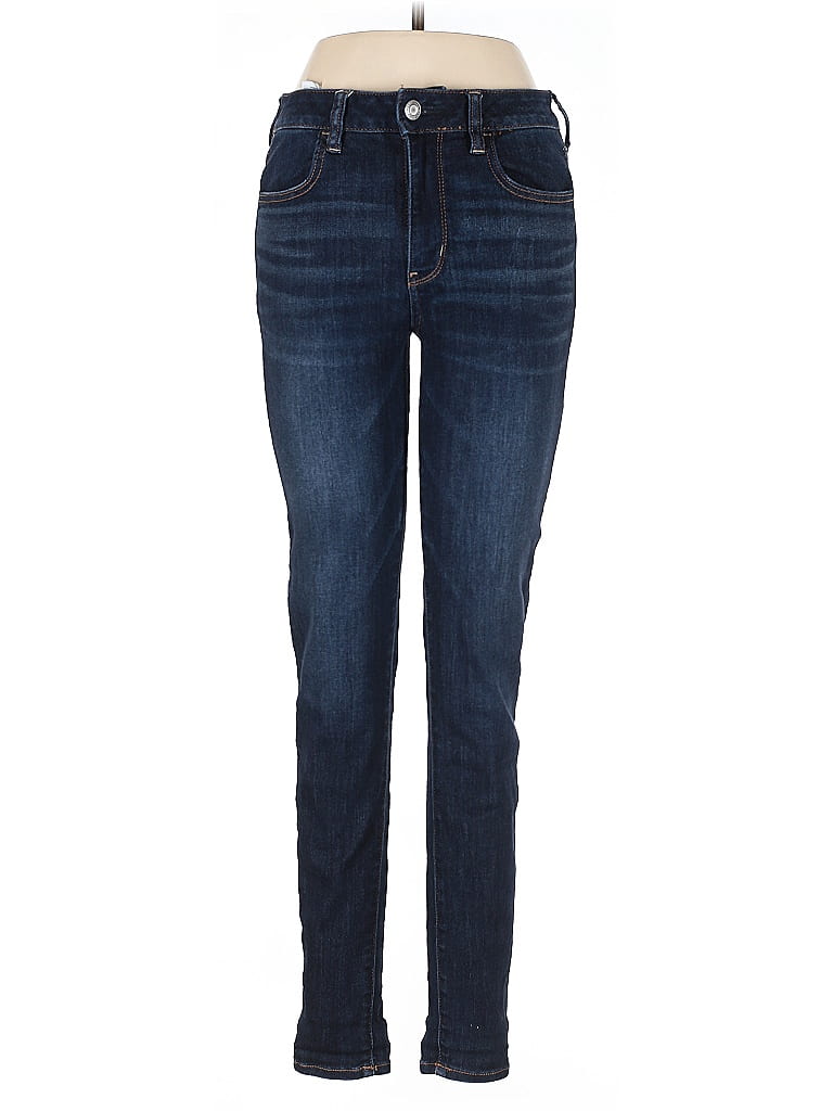 American Eagle Outfitters Solid Blue Jeans Size 8 50 off ThredUp