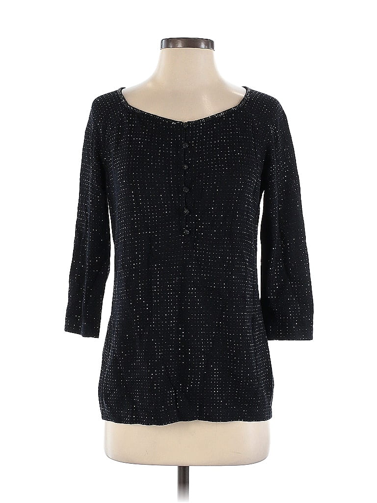 St. John Collection Black 3/4 Sleeve Top Size S - photo 1