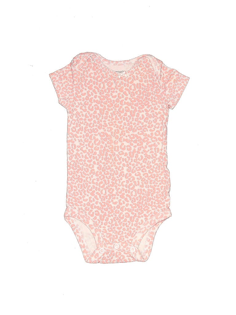 CARTER'S Pre-owned Babies' Short Sleeve Onesie In Pink