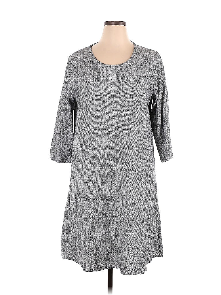 Toofan Solid Gray Casual Dress Size XL - photo 1