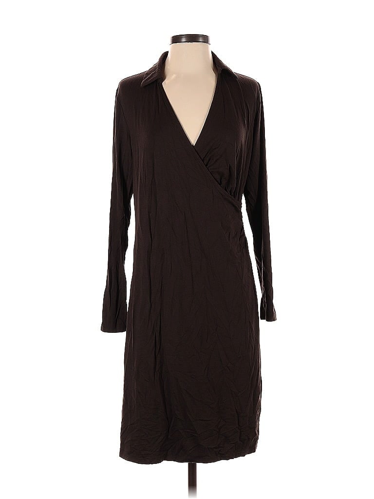 Pre-owned Jjill Casual Dress In Brown