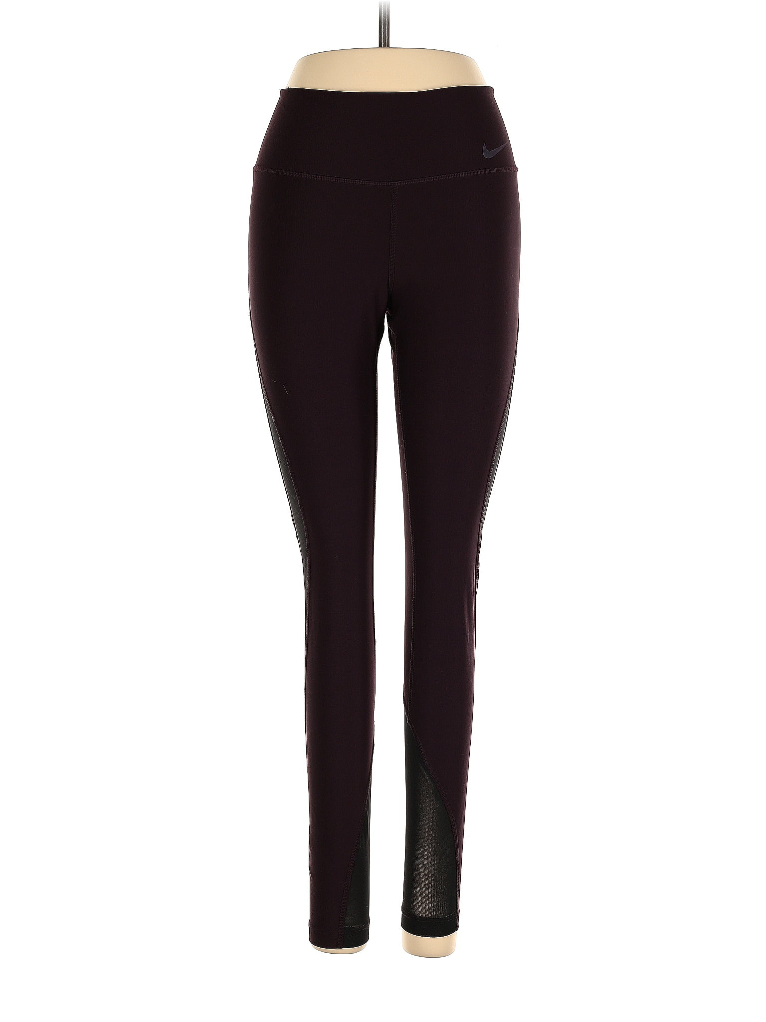 Nike 100% Polyester Burgundy Active Pants Size S