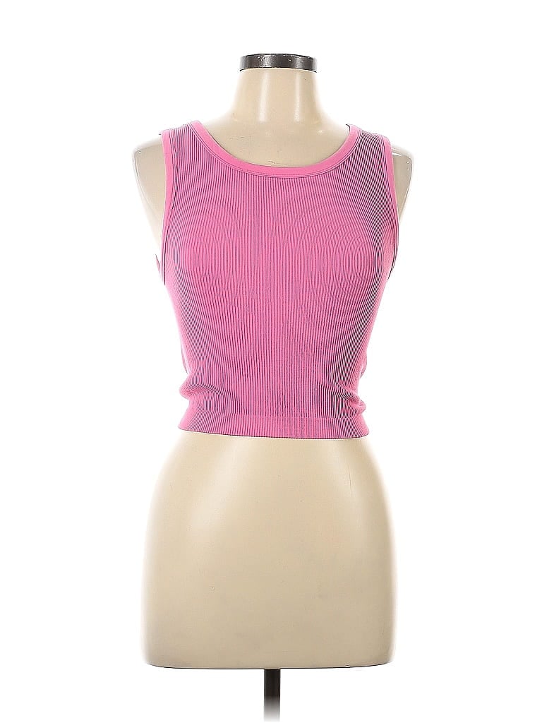 Pre-owned Sun-deh Tank Top Pink Strapless Neckline Tops