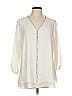 JM Collection Ivory 3/4 Sleeve Blouse Size L - photo 1