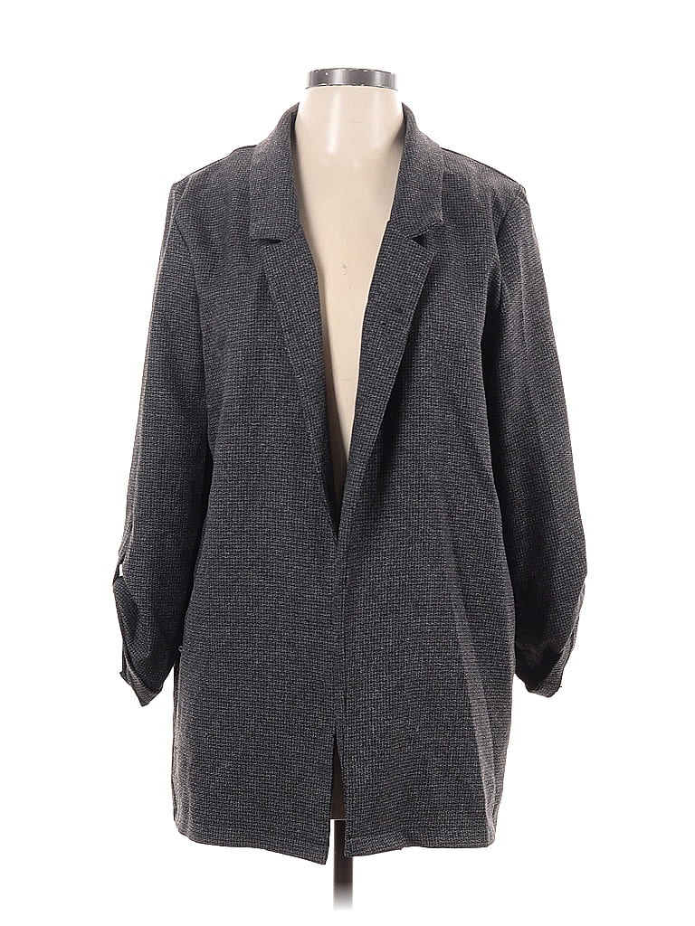 Primark 100 Polyester Chevronherringbone Gray Coat Size 10 56 off