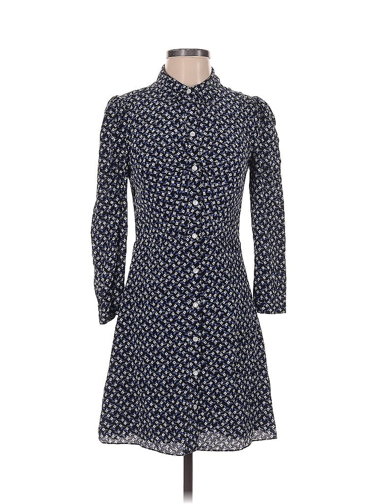 Veronica Beard 100% Silk Polka Dots Blue Casual Dress Size 2 - photo 1