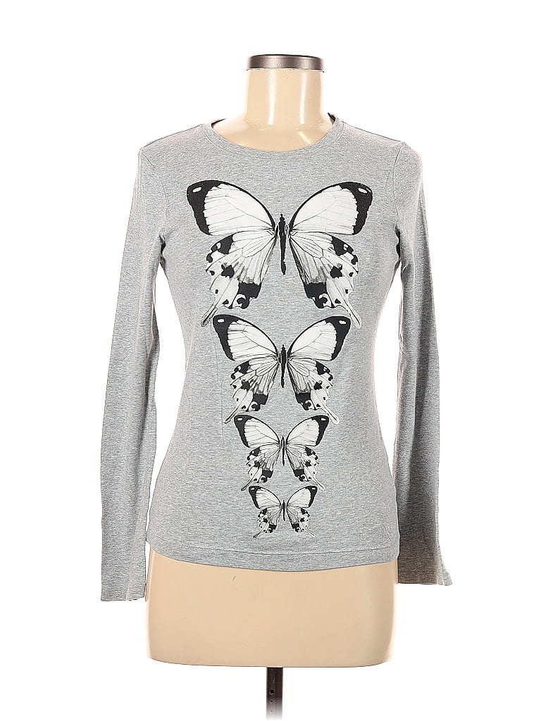 Norma Kamali 100% Organic Cotton Silver Gray Sweatshirt Size M - photo 1