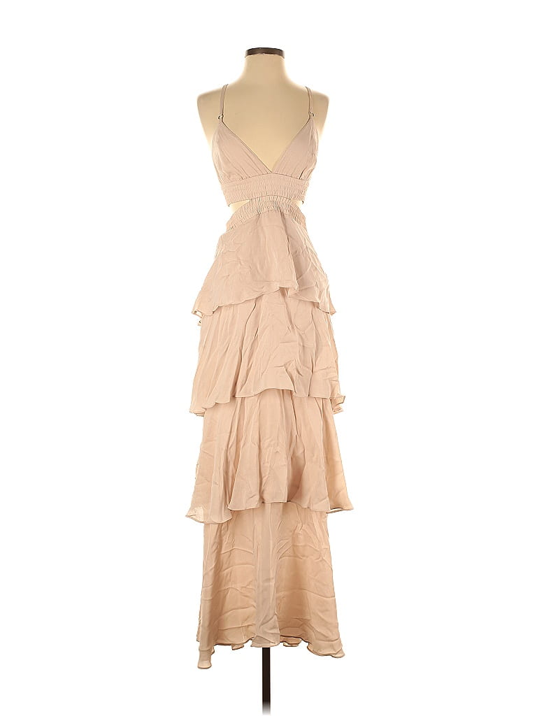 A.L.C. 100% Silk Tan Cocktail Dress Size 2 - photo 1