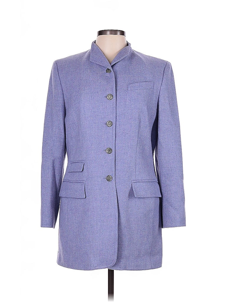 Purple and Blue Wool Jacket by Mj Concepts main image 1
