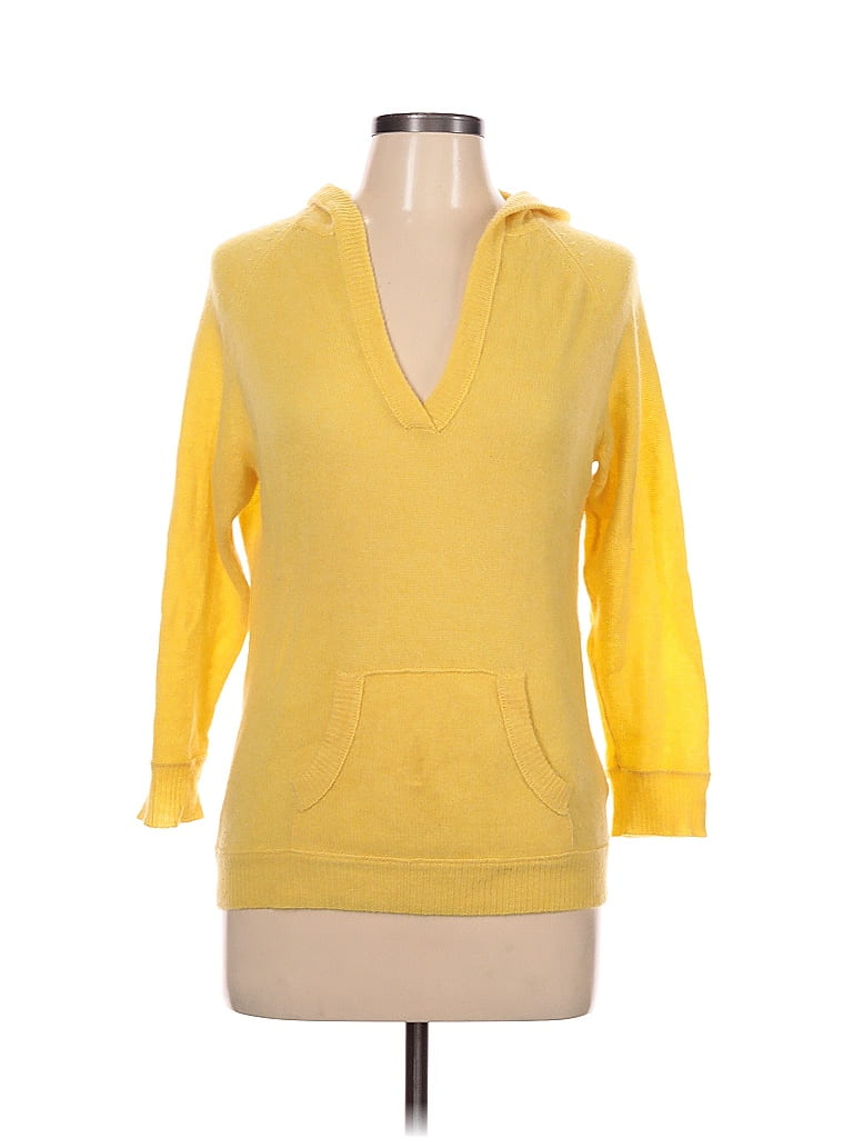 Pull J.Crew En Laine 100% - Maille Côte Jaune - Taille XS - Occasion Très Bon état