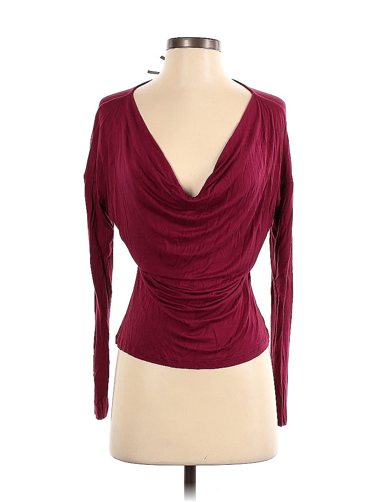 Anthropologie Burgundy Long Sleeve Top Size XS - photo 1