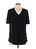 AALLYN Black Short Sleeve Blouse Size L - photo 1