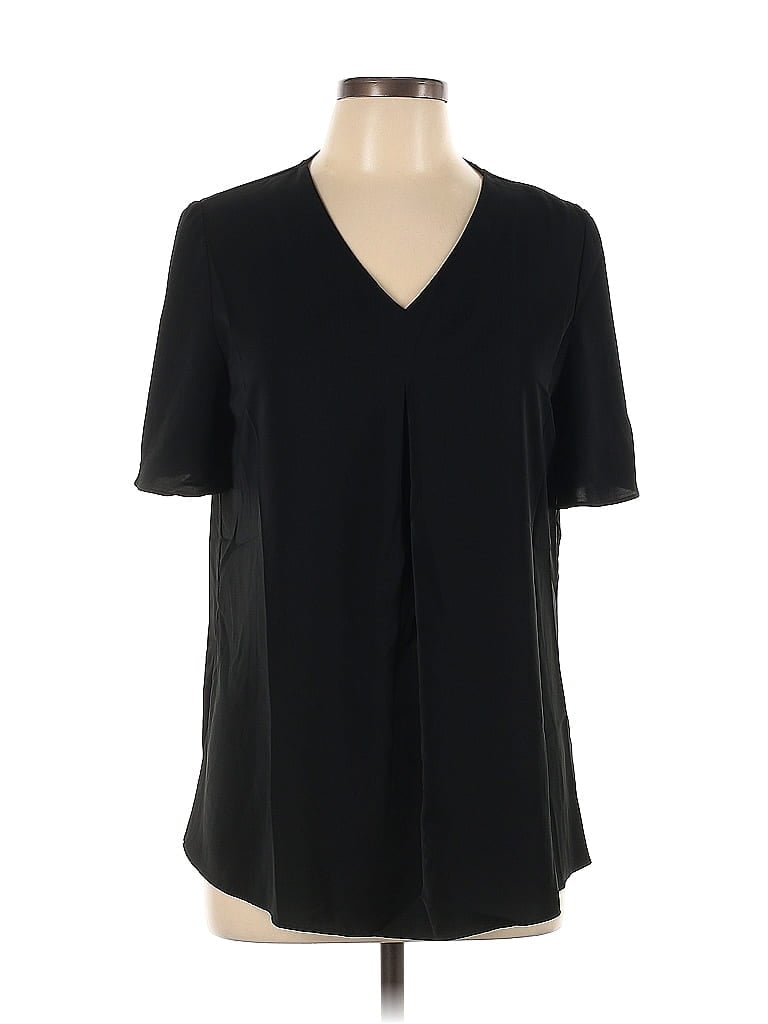 AALLYN Black Short Sleeve Blouse Size L - photo 1