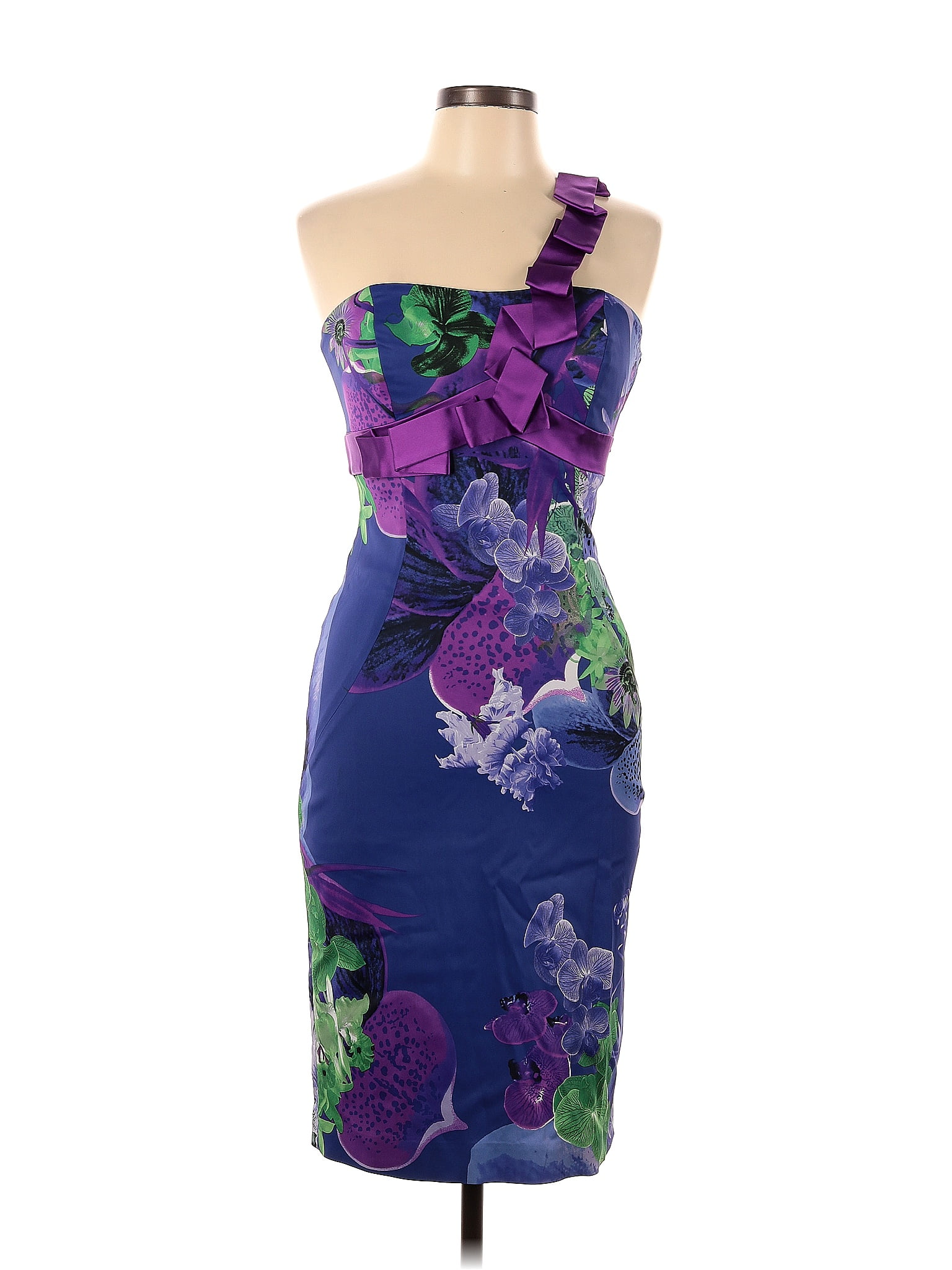 Karen Millen Purple Cocktail Dress Size 8 70 off ThredUp