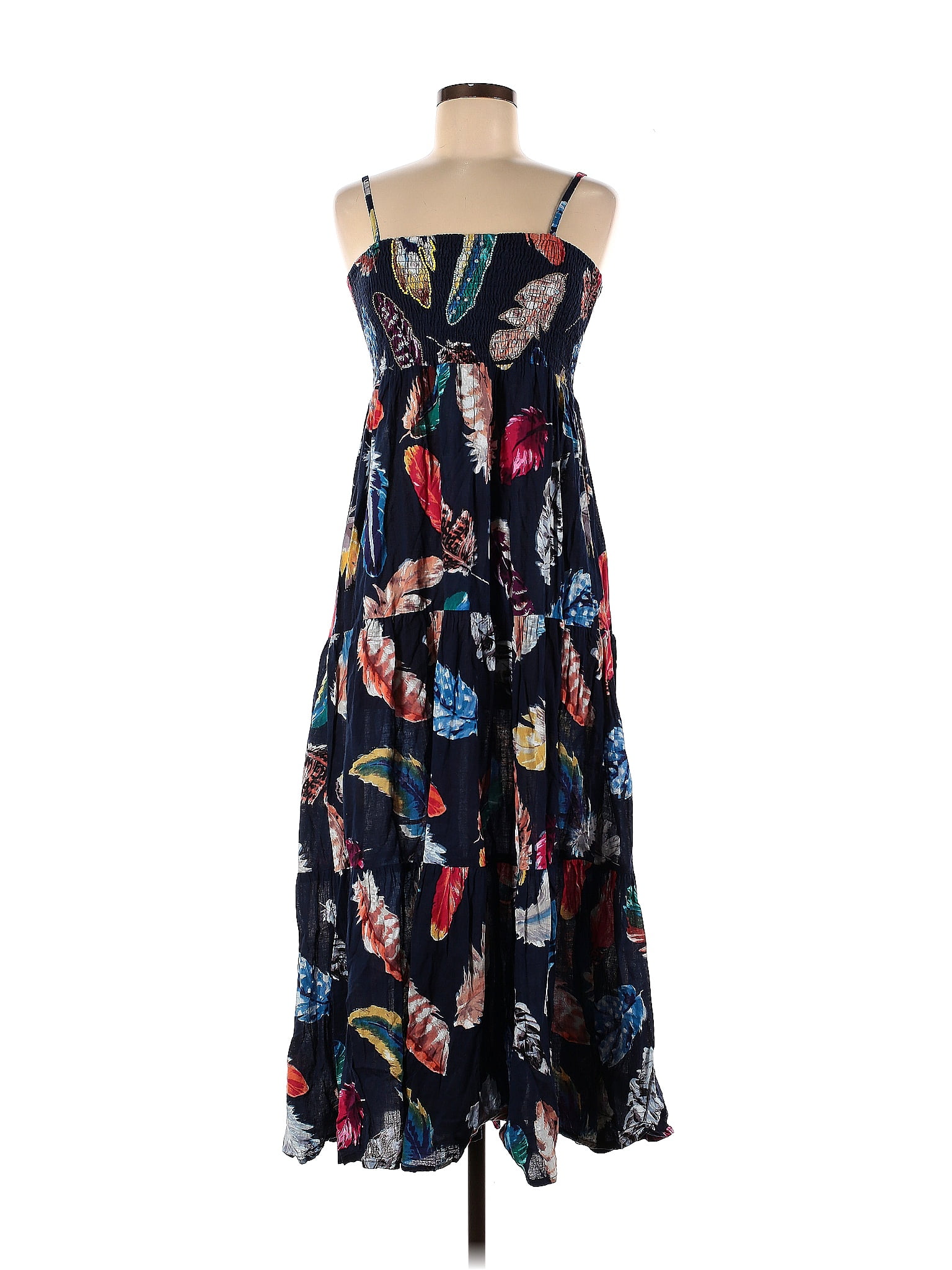 Assorted Brands 100 Cotton Print Blue Casual Dress One Size 56 off