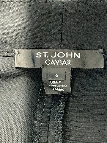 St. John Caviar Black Dress Pants Size 6