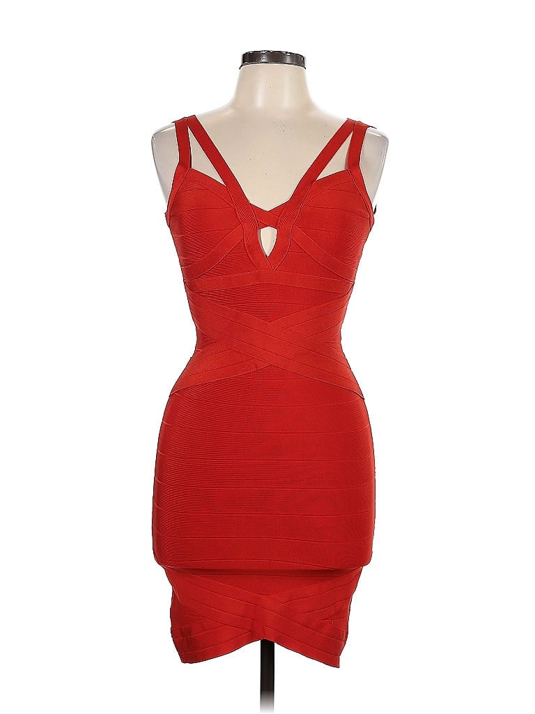 Bebe Red Cocktail Dress Size L - photo 1