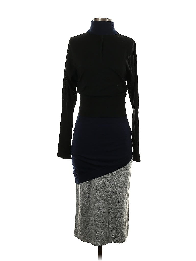 J.W. Anderson Gray Black Wool Dress Size S - photo 1