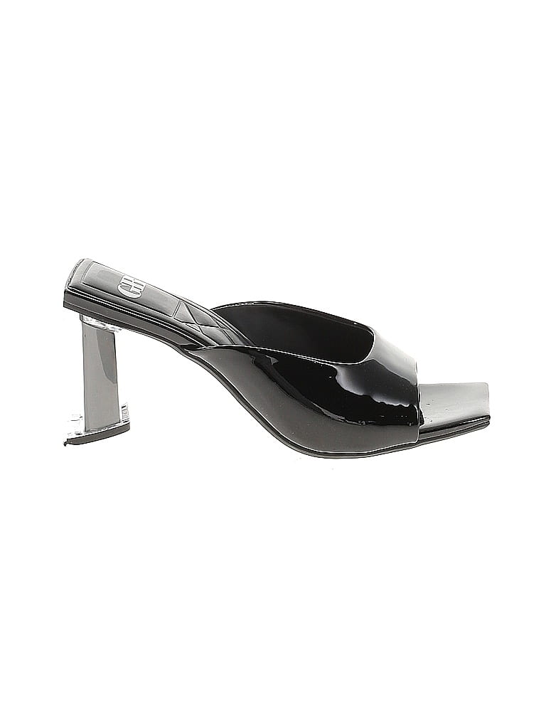 GB Silver Black Heels Size 6 1/2 - photo 1