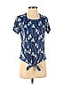 Eva Franco 100% Polyester Blue Short Sleeve Top Size XS - photo 1