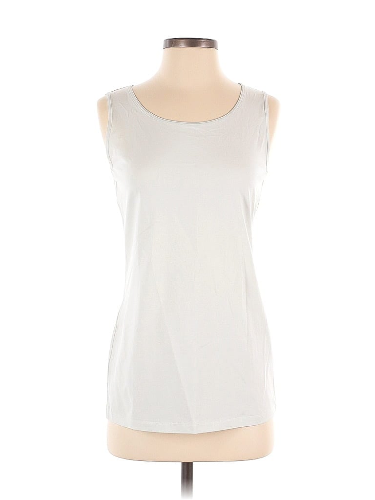 Pre-owned Lafayette 148 Sleeveless T-shirt In White