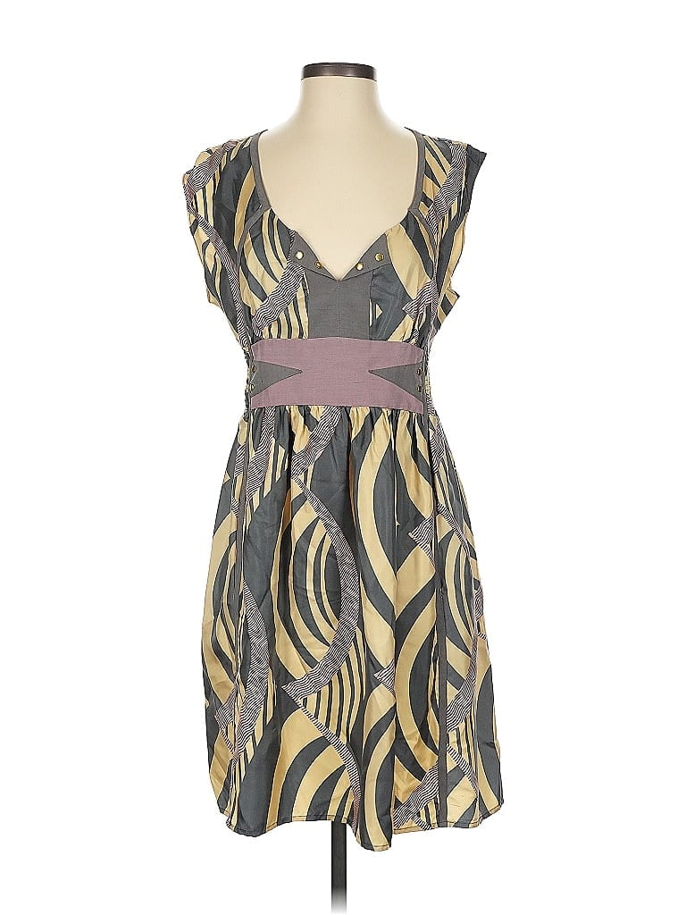 Pre-owned Lauren Moffatt Cocktail Dress In Gray