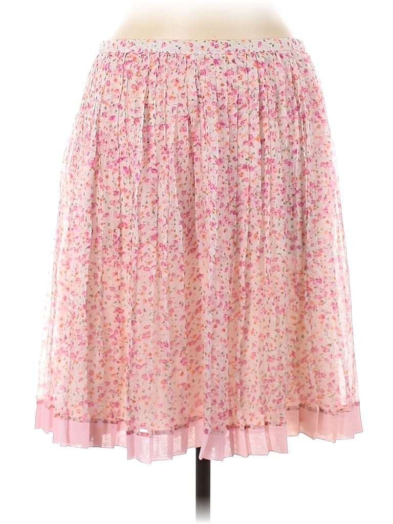 Hale Bob 100% Silk Floral Pink Silk Skirt Size 6 - photo 1