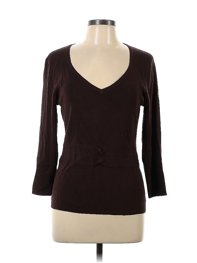 Cable & Gauge Burgundy 3/4 Sleeve Top Size L 52 off ThredUp