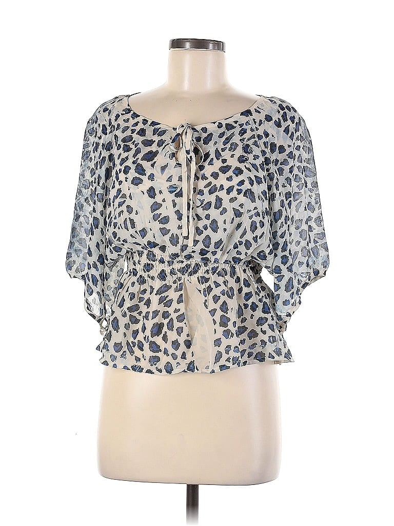 Pre-owned Jonathan Martin Short Sleeve Blouse In Blue