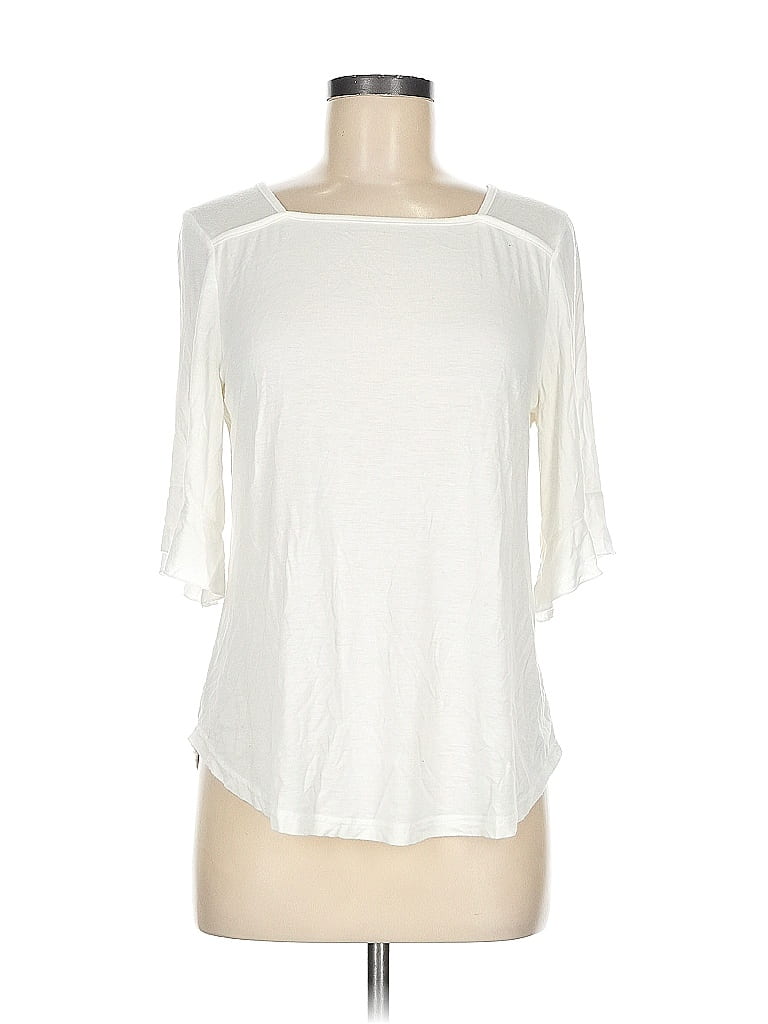 Pret-a-PorTEE Ivory 3/4 Sleeve T-Shirt Size M - photo 1
