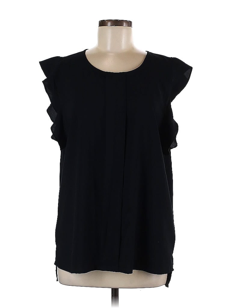Banana Republic Factory Store 100% Polyester Black Sleeveless Blouse Size L - photo 1