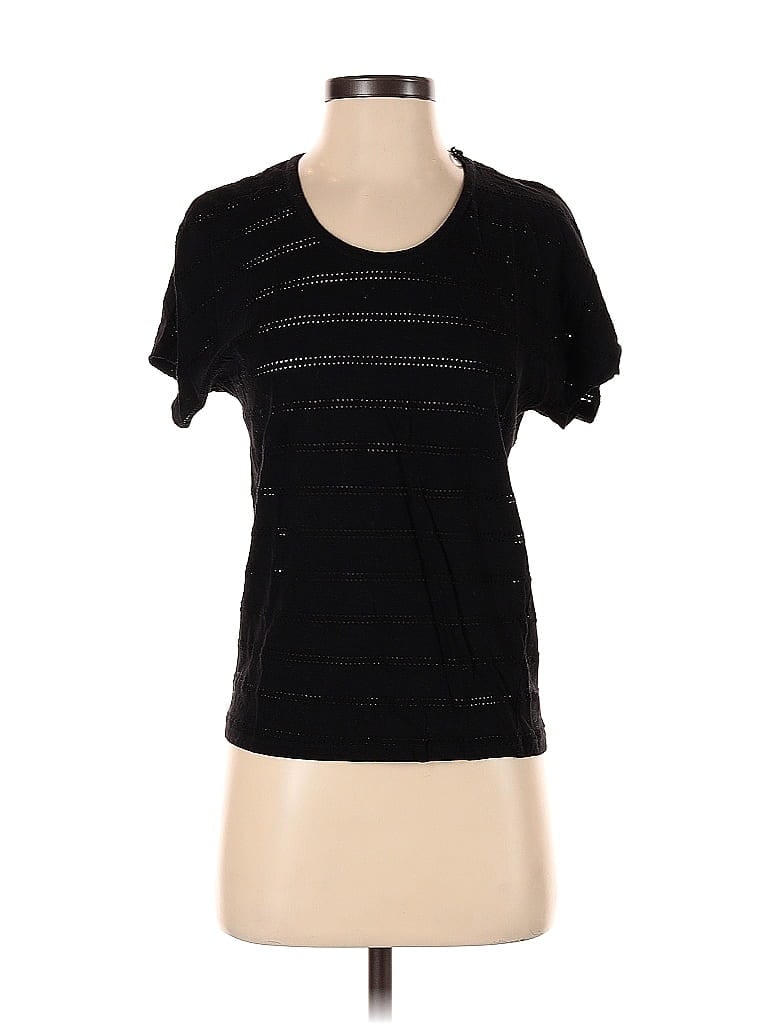 Click to view more detailed imagery on our partner's website Pre-owned Michael Michael Kors Short Sleeve Top Black Crew Neck Tops