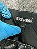 Express 100% Polyester Metallic Black Faux Leather Skirt Size 2 - photo 3