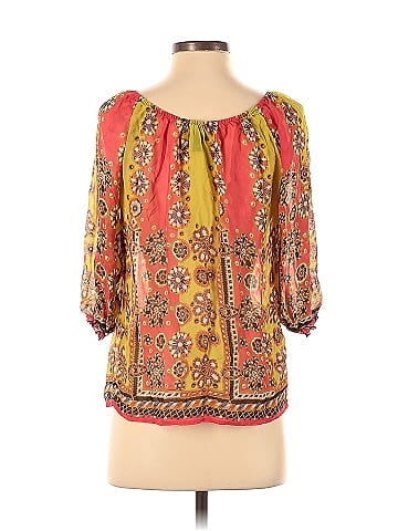Fei 3/4 Sleeve Silk Top (view 2)