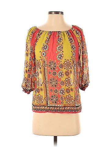 Fei 3/4 Sleeve Silk Top (view 1)