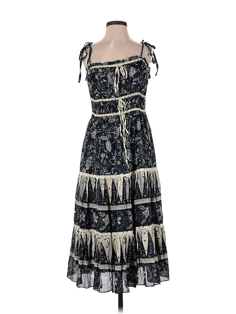 Christian Lacroix 100% Cotton Black Blue Casual Dress Size S - photo 1