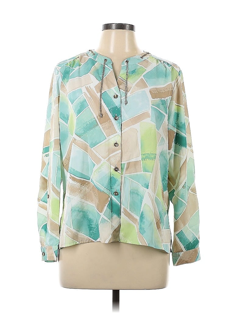Pre-owned Alfred Dunner Long Sleeve Blouse
