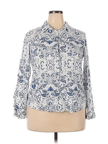 Big Dart 3/4 Sleeve Button-Down Shirt (view 1)