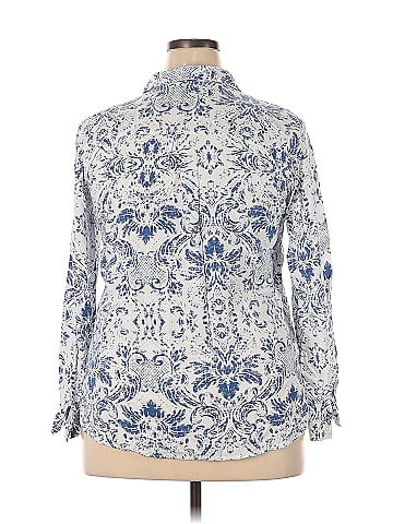 Big Dart 3/4 Sleeve Button-Down Shirt (view 2)