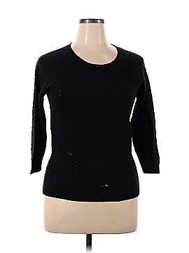 August silk black sweater best sale