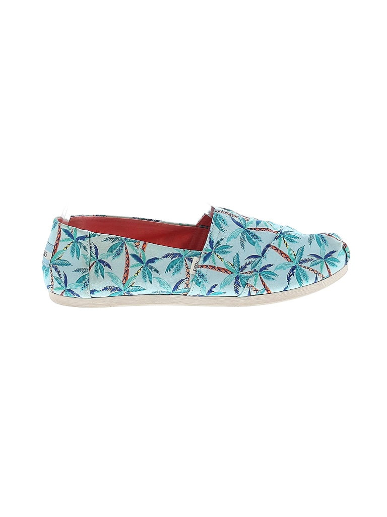 TOMS x Paper Source Tropical Blue Flats Size 10 59 off ThredUp