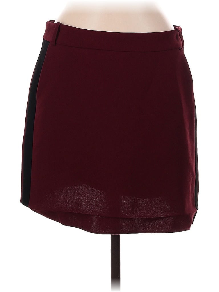 Les Petites... Collection 100% Polyester Solid Burgundy Casual Skirt Size EU (FR) 40 / US 8 - photo 1