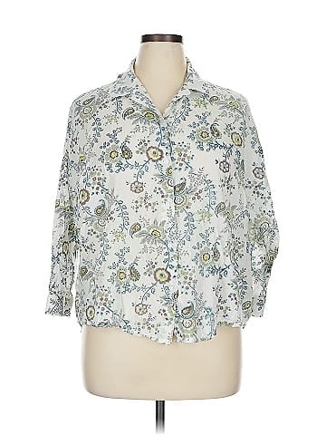 Erica Wilson 3/4 Sleeve Button-Down Shirt (view 1)