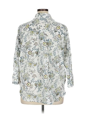 Erica Wilson 3/4 Sleeve Button-Down Shirt (view 2)
