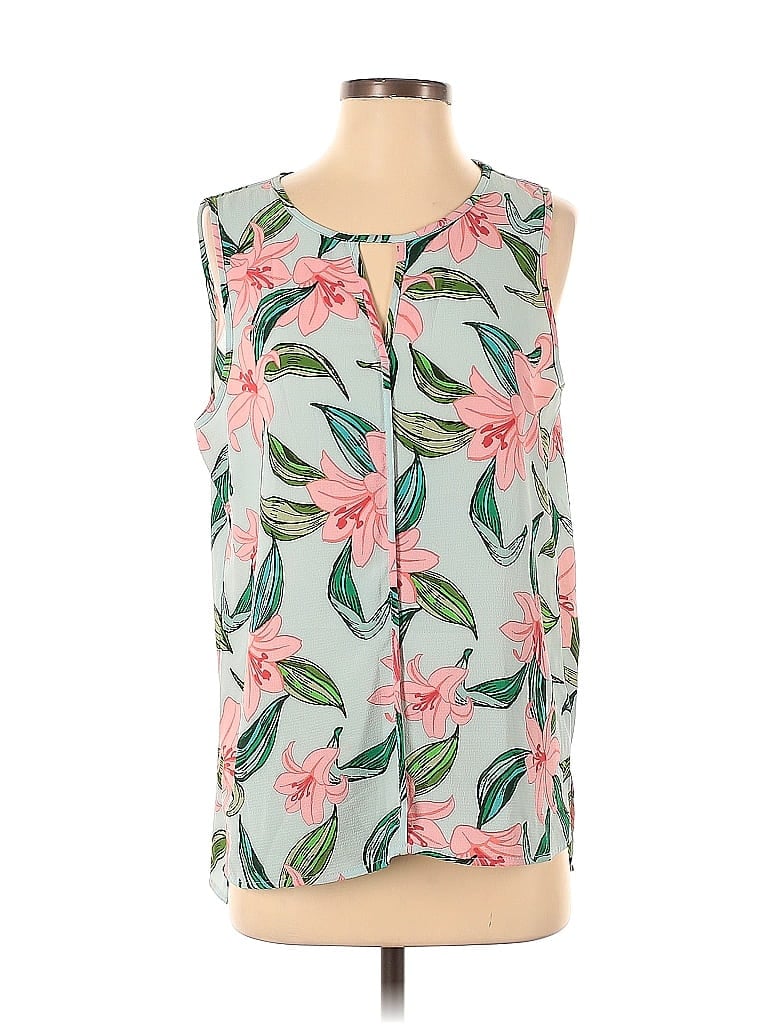C&e Lifestyle Sleeveless Blouse In Green