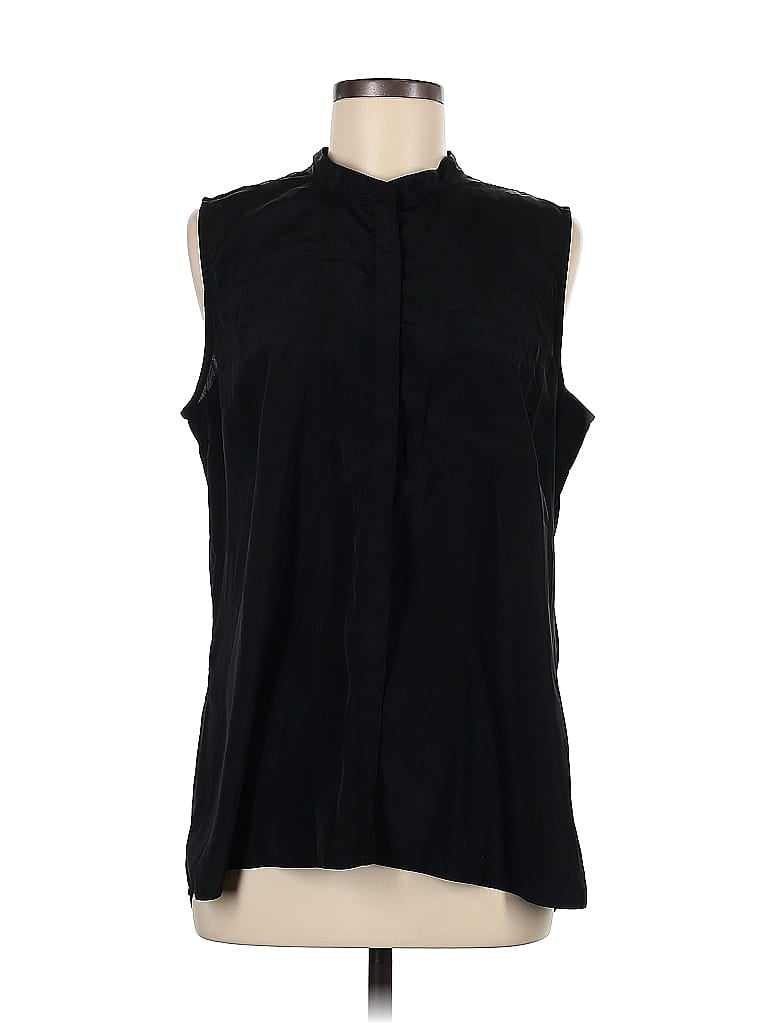 Pre-owned Halogen Sleeveless Blouse In Black