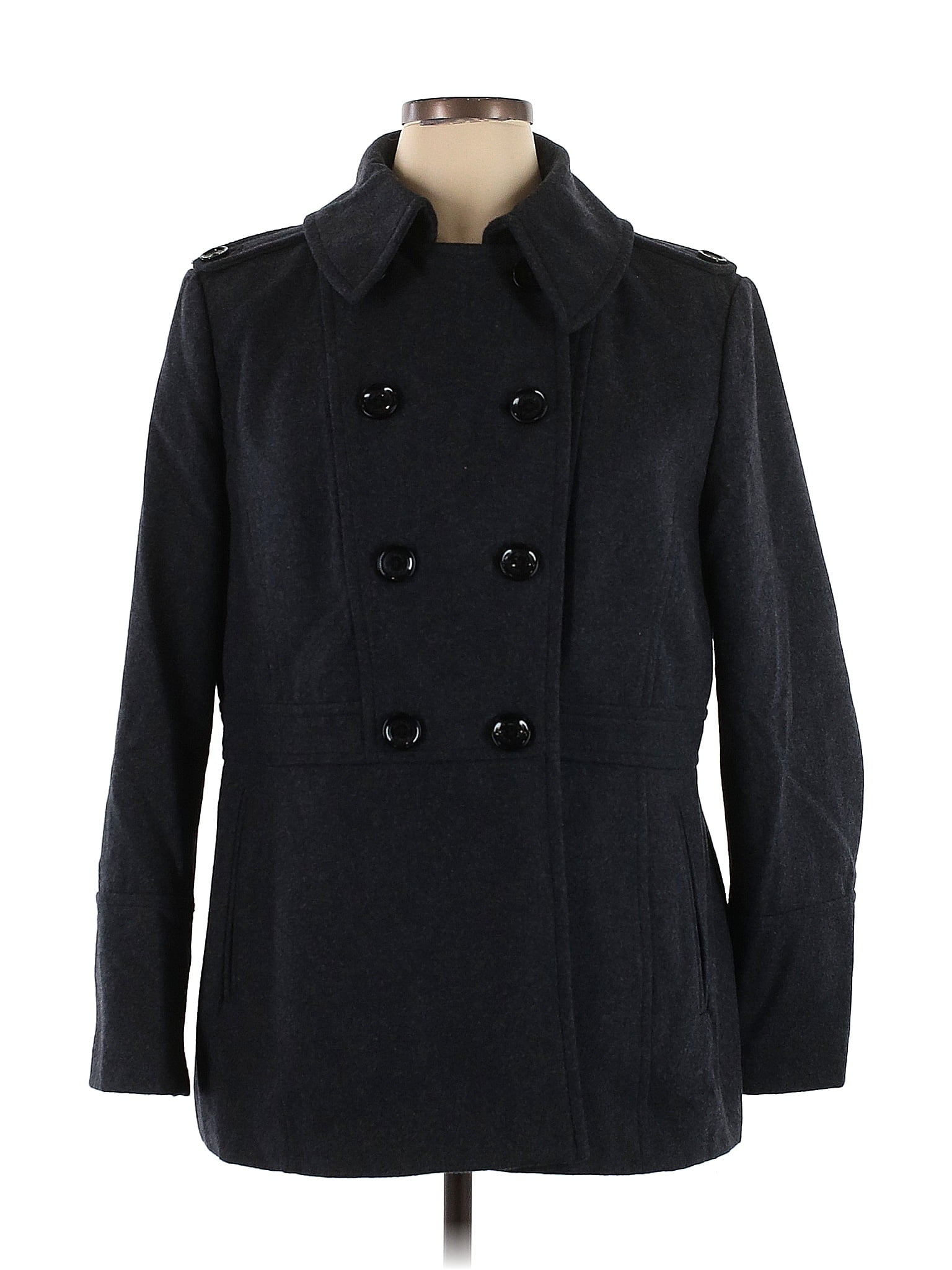 MICHAEL Michael Kors Blue Wool Coat Size XL 79 off ThredUp