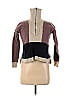 Madewell Color Block Brown Purple Wool Pullover Sweater Size XXS - photo 1